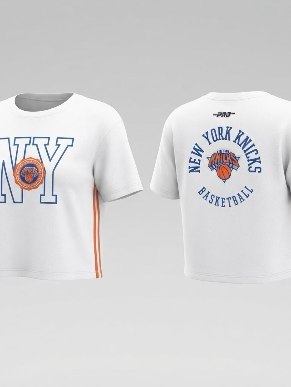 NWT Pro Standard New York Knicks Cropped Boxy Tee White XL NBA